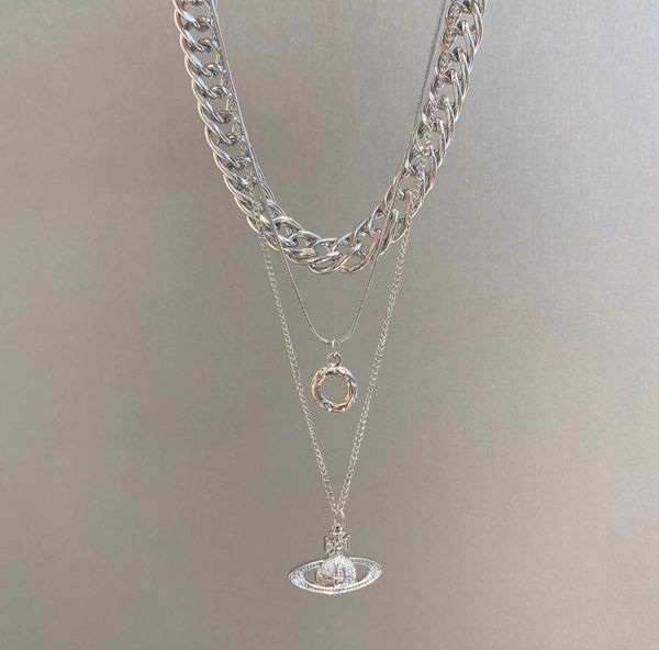 empress dowager of the west saturn planet pendant necklace layered can be separately weared trendy cool thick chain metallic feel, Silver
empress dowager of the west saturn planet pendant necklace layered can be separately weared trendy cool thick chain metallic feel, Silver