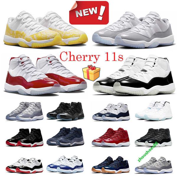with box 11 cherry 11s basketball shoes men women cement grey yellow snakeskin midnight navy pure violet cap and gown bred jumpman 11 sports
with box 11 cherry 11s basketball shoes men women cement grey yellow snakeskin midnight navy pure violet cap and gown bred jumpman 11 sports