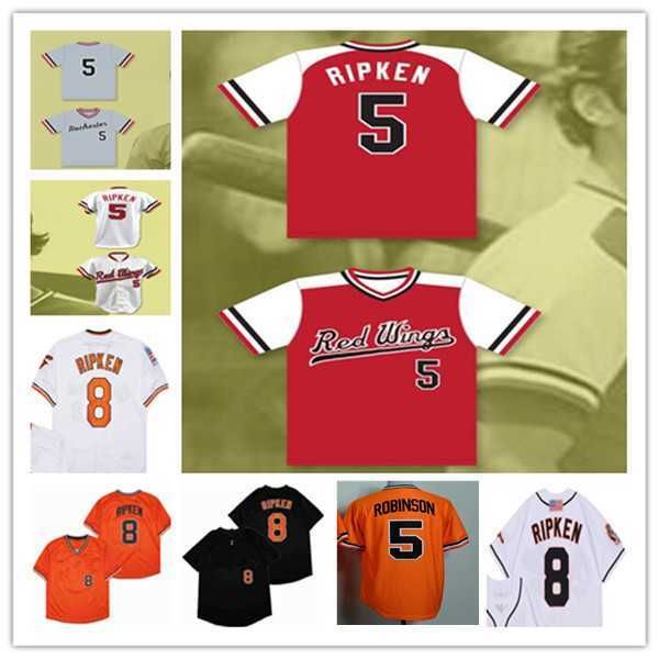 men 8 cal ripken jr rochester retro baseball jerseys team color red white grey orange black stitched 5 brooks robinson jersey size s-3xl, Blue;black
men 8 cal ripken jr rochester retro baseball jerseys team color red white grey orange black stitched 5 brooks robinson jersey size s-3xl, Blue;black