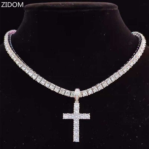 pendant necklaces men women hip hop cross necklace with 4mm zircon tennis chain iced out bling hiphop jewelry fashion gift 230613, Silver
pendant necklaces men women hip hop cross necklace with 4mm zircon tennis chain iced out bling hiphop jewelry fashion gift 230613, Silver