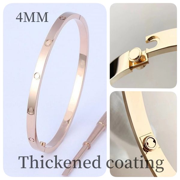 4mm narrow screw bracelet with box designer bracelet designer jewelry thick layer electroplating alone bangle without diamonds luxury love b, Black
4mm narrow screw bracelet with box designer bracelet designer jewelry thick layer electroplating alone bangle without diamonds luxury love b, Black