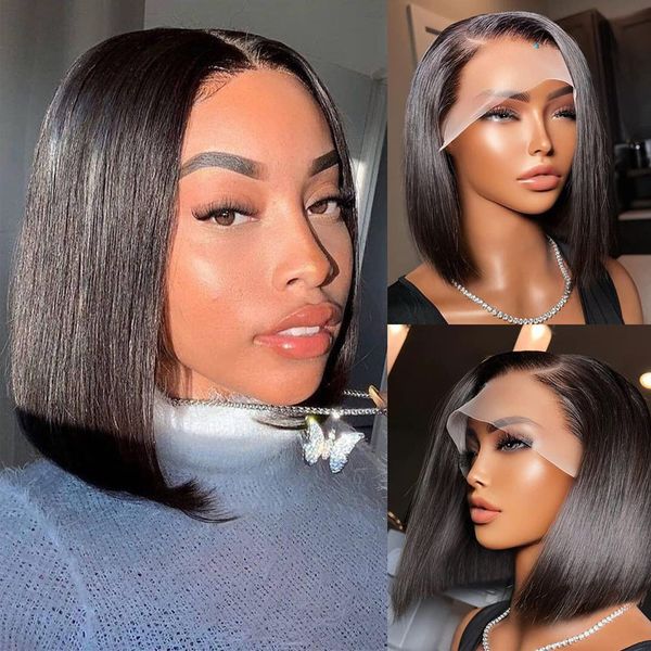 short bob wig straight 13x4 lace front wig human hair wigs for black women pre plucked transparent front wig lace wigs, Black;brown
short bob wig straight 13x4 lace front wig human hair wigs for black women pre plucked transparent front wig lace wigs, Black;brown