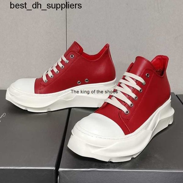 ro low double bottom rick men's shoes spring new leisure leather lace up red owens milk fragrance thick bottom increased, Black 
ro low double bottom rick men's shoes spring new leisure leather lace up red owens milk fragrance thick bottom increased, Black