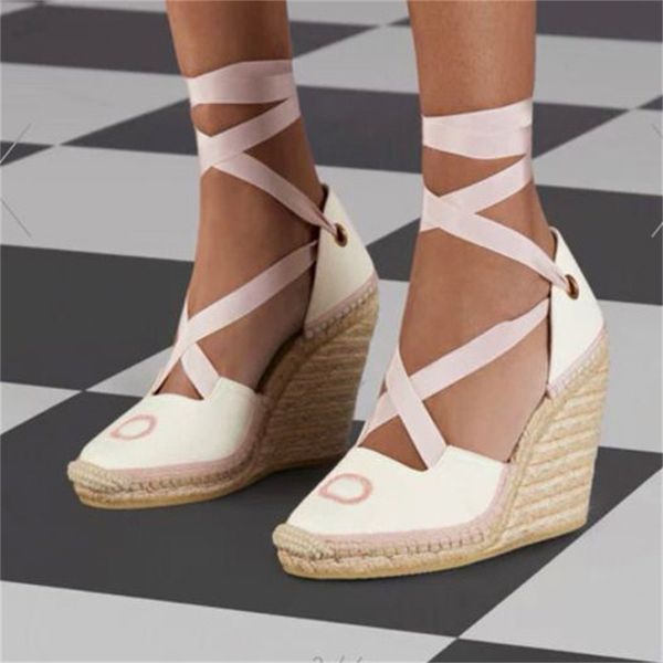 summer wedge heels sandal women designer block-heel sandals espadrille with ribbon tie slipsole shoes 9.5cm wedged-heel luxury g shoe 35-41, Black
summer wedge heels sandal women designer block-heel sandals espadrille with ribbon tie slipsole shoes 9.5cm wedged-heel luxury g shoe 35-41, Black