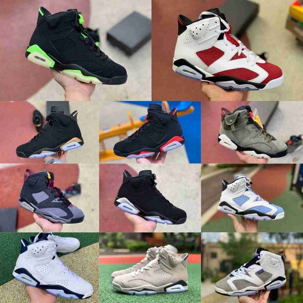 Image of Jumpman Oreo Men High Sports Basketball Shoes 6 6s Black Infrared Metallic Silver Midnight Navy UNIVERSITY BLUE Retros Unc Carmine Bordeaux Trainers Sneakers