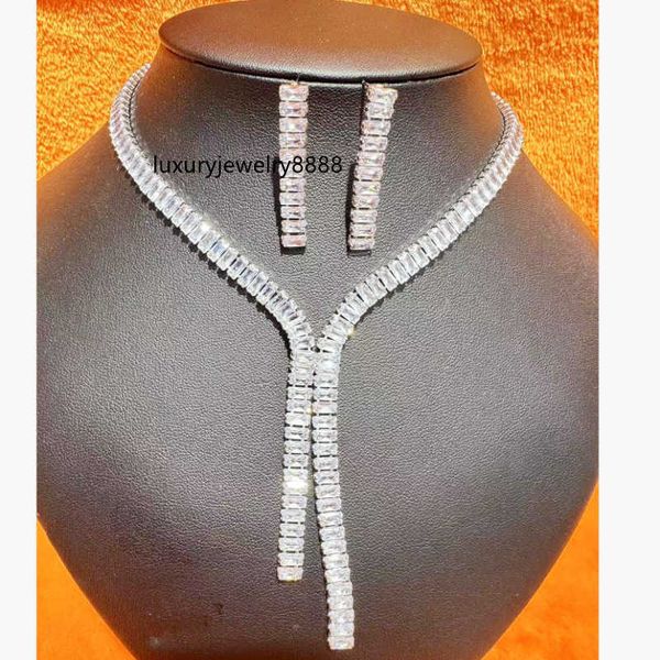 simple and versatile exquisite claw set zircon tassel necklace earrings two piece set gold necklaces for women bride's accessories, Silver
simple and versatile exquisite claw set zircon tassel necklace earrings two piece set gold necklaces for women bride's accessories, Silver