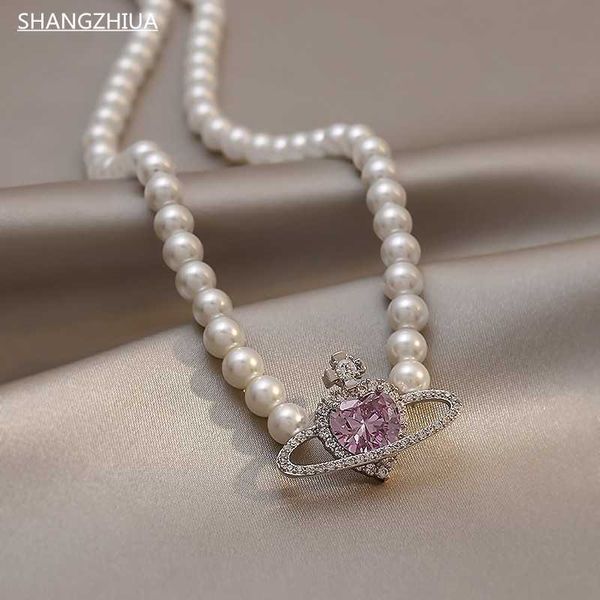 beaded necklaces shangzhihua korean fashion purple heart crystal stud necklace for women elegant planet pendant jewelry gifts 230613, Silver
beaded necklaces shangzhihua korean fashion purple heart crystal stud necklace for women elegant planet pendant jewelry gifts 230613, Silver