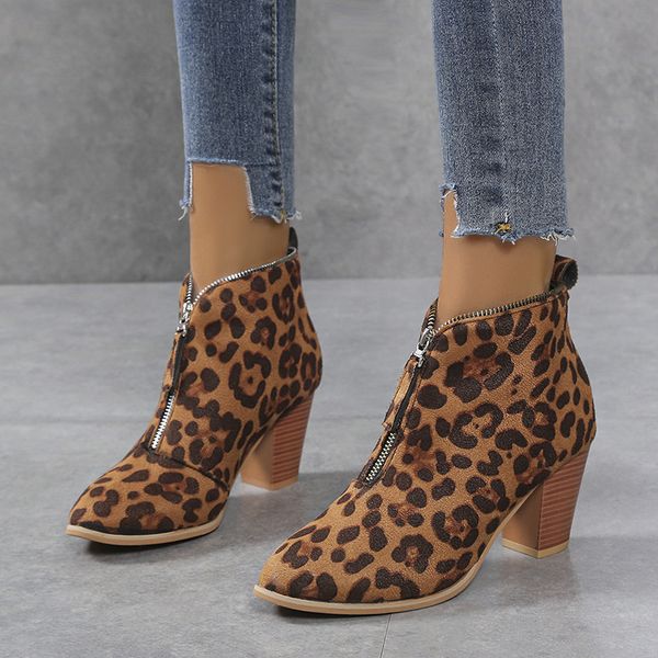 ladies round toe high heels ankle booties leopard print ladies boots front zipper ladies boots vintage ladies shoes boots women, Black
ladies round toe high heels ankle booties leopard print ladies boots front zipper ladies boots vintage ladies shoes boots women, Black