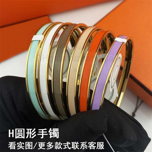 luxury design her max h round closed ended enamel color plain ring bracelet taigang stainless steel fashion colorless small group bracelet, Black
luxury design her max h round closed ended enamel color plain ring bracelet taigang stainless steel fashion colorless small group bracelet, Black