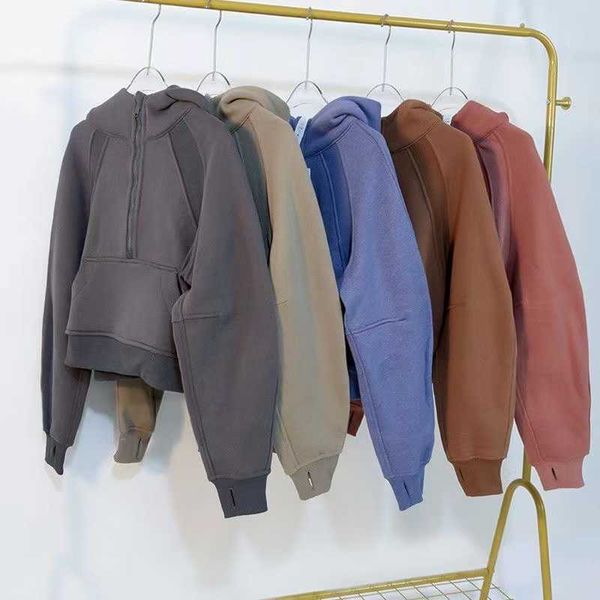 lulu jacket women's coat winter new style scuba pullover half zipper thickened plush hooded embroidery sweater loose sweater same style
lulu jacket women's coat winter new style scuba pullover half zipper thickened plush hooded embroidery sweater loose sweater same style