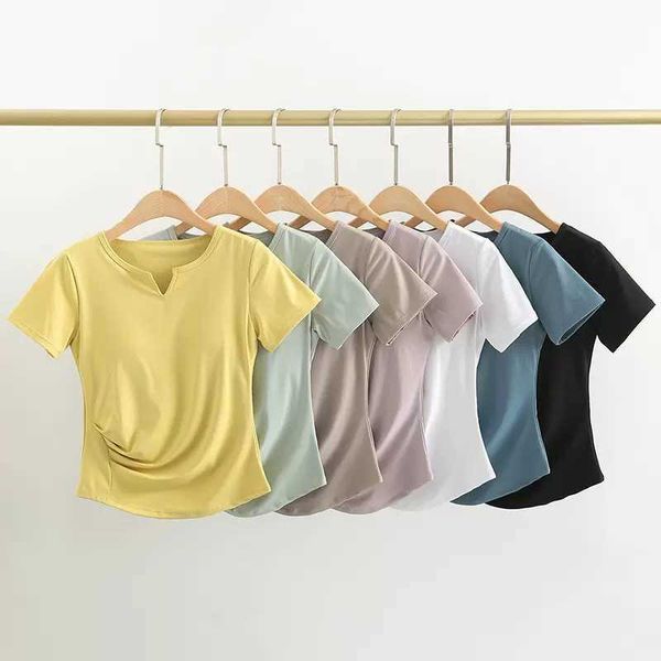 lulu t shirt chest pad yoga clothes women v neck summer tee comfortable elastic fitness running short sleeve sports tight gym spring summer
lulu t shirt chest pad yoga clothes women v neck summer tee comfortable elastic fitness running short sleeve sports tight gym spring summer
