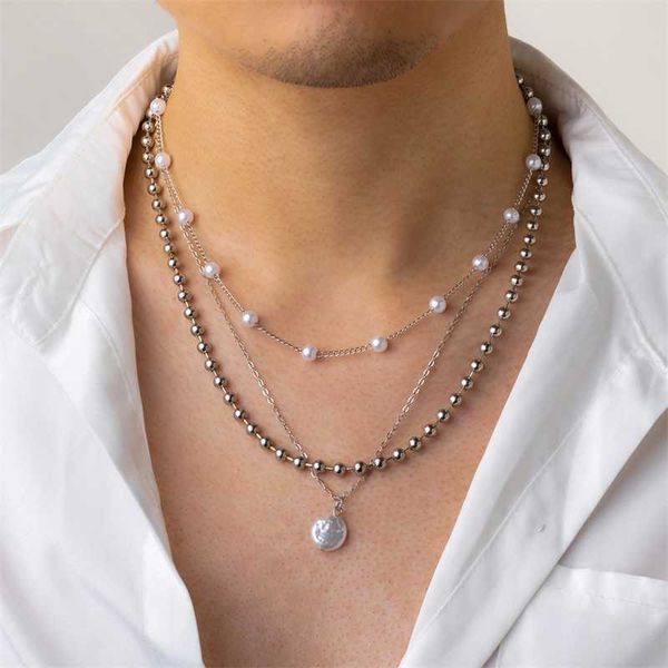 beaded necklaces layered chains with pearl pendants necklace men trendy charms beads choker 2023 fashion neck jewelry accessories 230613, Silver
beaded necklaces layered chains with pearl pendants necklace men trendy charms beads choker 2023 fashion neck jewelry accessories 230613, Silver