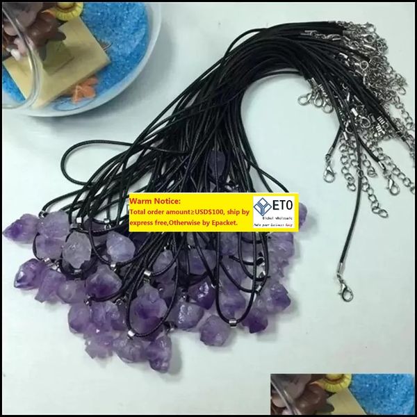 natural amethyst rough stone crystal pendant necklace energy stones healing meditation yoga gift wholesale drop delivery 2021 necklaces pe, Silver
natural amethyst rough stone crystal pendant necklace energy stones healing meditation yoga gift wholesale drop delivery 2021 necklaces pe, Silver