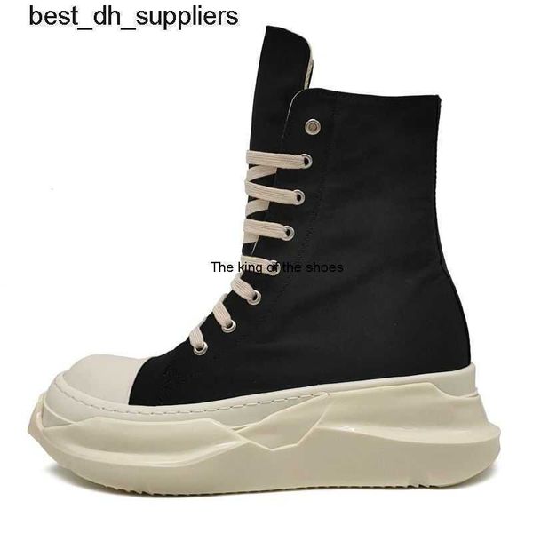 ro new high rick canvas muffin double layer crystal thick sole lace up high board shoes owens short boots for men and women, Black
ro new high rick canvas muffin double layer crystal thick sole lace up high board shoes owens short boots for men and women, Black