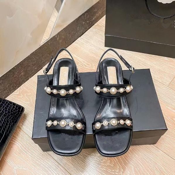Designer women's thick heels sandals Pearl Open-toed banquets on holiday beaches Black Beige Mary Jane high heels sandals
Designer women's thick heels sandals Pearl Open-toed banquets on holiday beaches Black Beige Mary Jane high heels sandals