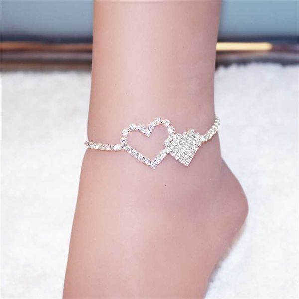 anklets luxury double heart rhinestone bracelet for women beach barefoot foot chain stainless steel adjust accessories 230607, Red;blue
anklets luxury double heart rhinestone bracelet for women beach barefoot foot chain stainless steel adjust accessories 230607, Red;blue