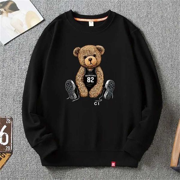 pullover men's hoodie multi-color women's pure cotton high-quality designer coat street blazer couple street bear cartoon embroide, Black
pullover men's hoodie multi-color women's pure cotton high-quality designer coat street blazer couple street bear cartoon embroide, Black