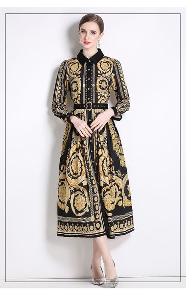 casual dresses elegant summer vintage midi dress spring autumn fashion designer women's lapel single breasted high street flower print, Black;gray
casual dresses elegant summer vintage midi dress spring autumn fashion designer women's lapel single breasted high street flower print, Black;gray