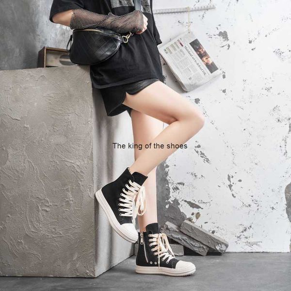 rick ownes ro high shoes men's and women's thick soled canvas shoes spring and summer new versatile student leisure board shoes tr, Black
rick ownes ro high shoes men's and women's thick soled canvas shoes spring and summer new versatile student leisure board shoes tr, Black