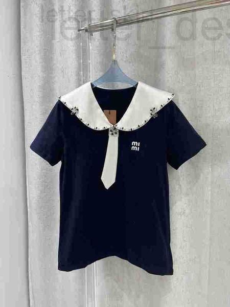 women's hoodies & sweatshirts designer navy style t-shirt spring/summer new beaded rhinestone tie decoration satin acetic acid wave edg, Black
women's hoodies & sweatshirts designer navy style t-shirt spring/summer new beaded rhinestone tie decoration satin acetic acid wave edg, Black