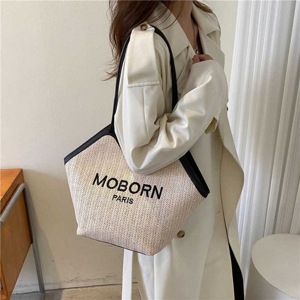 beach bags woven bag women fashion new style weave casual one shoulder underarm letter contrast tote
beach bags woven bag women fashion new style weave casual one shoulder underarm letter contrast tote