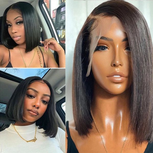 straight bob wig lace frontal wig 150% density short bob wigs for women glueless hair wigs natural color 12 inch, Black;brown
straight bob wig lace frontal wig 150% density short bob wigs for women glueless hair wigs natural color 12 inch, Black;brown