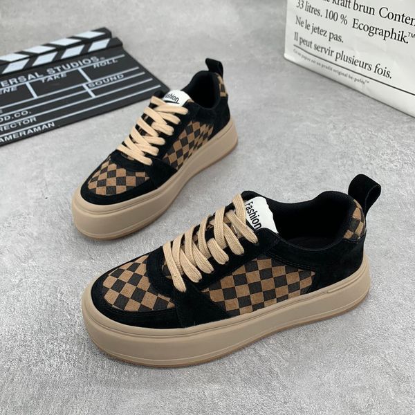 vintage checkerboard platform sneakers fashion patchwork canvas shoes for women all-match autumn2023 casual ladies footwear, Black
vintage checkerboard platform sneakers fashion patchwork canvas shoes for women all-match autumn2023 casual ladies footwear, Black