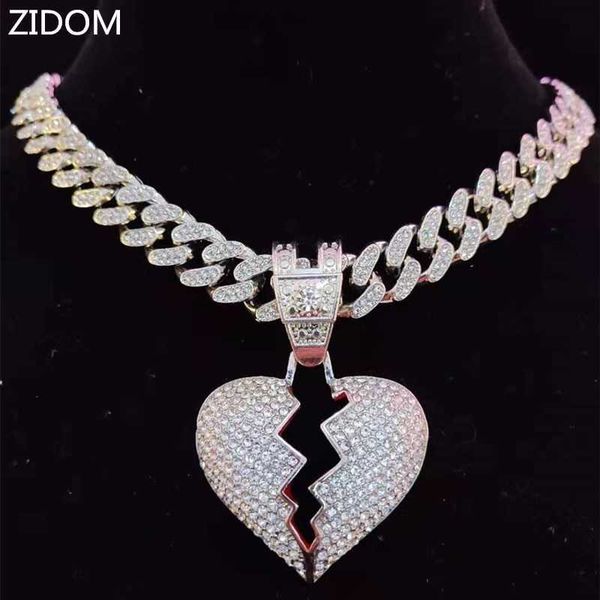 pendant necklaces men women hip hop iced out bling heart necklace with 13mm miami cuban chain hiphop fashion charm jewelry 230613, Silver
pendant necklaces men women hip hop iced out bling heart necklace with 13mm miami cuban chain hiphop fashion charm jewelry 230613, Silver
