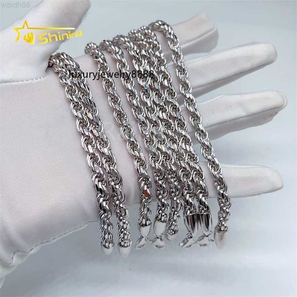 fashion jewelry necklace sterling silver chains for men 6mm rope chain hip hop necklace
fashion jewelry necklace sterling silver chains for men 6mm rope chain hip hop necklace