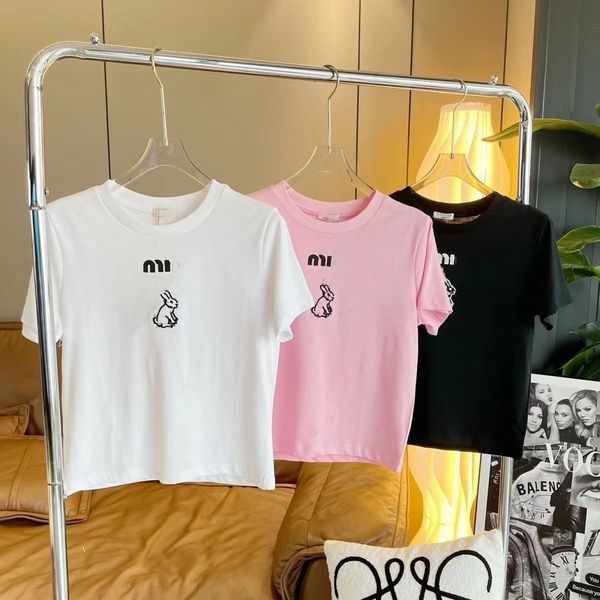 2023 new women's t-shirt pure cotton bunny sweet letter short sleeve clothing summer leisure breathable print solid color clothing, White
2023 new women's t-shirt pure cotton bunny sweet letter short sleeve clothing summer leisure breathable print solid color clothing, White