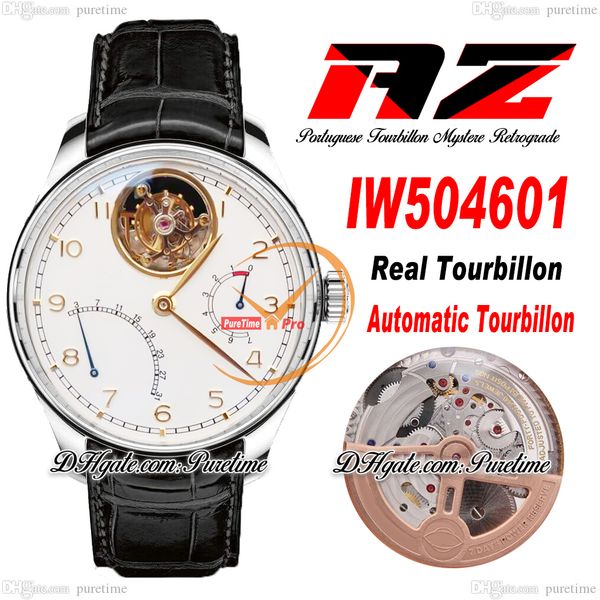 azf real tourbillon mystere automatic mens watch power reserve iw504601 steel case white dial gold number black leather super edition reloj, Slivery;brown
azf real tourbillon mystere automatic mens watch power reserve iw504601 steel case white dial gold number black leather super edition reloj, Slivery;brown