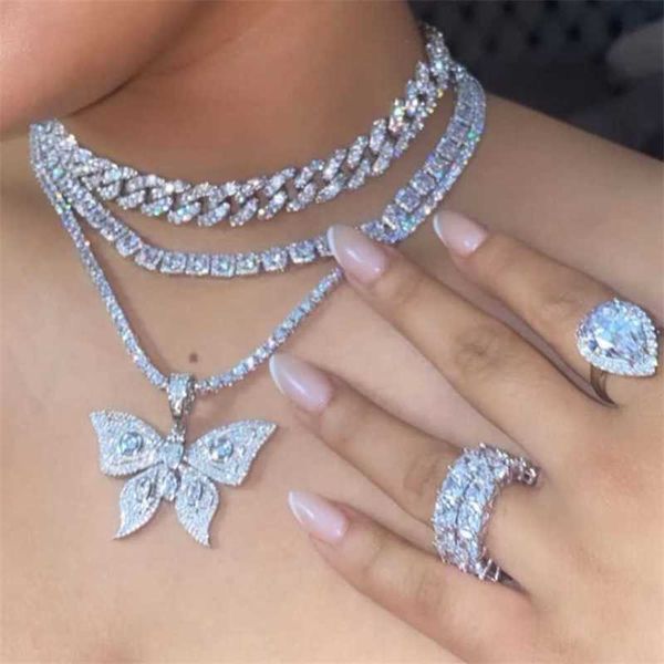 pendant necklaces 2023 hip hop crystal big butterfly choker for women bling rhinestone miami cuban link chain necklace new punk jewelry 2306, Silver
pendant necklaces 2023 hip hop crystal big butterfly choker for women bling rhinestone miami cuban link chain necklace new punk jewelry 2306, Silver