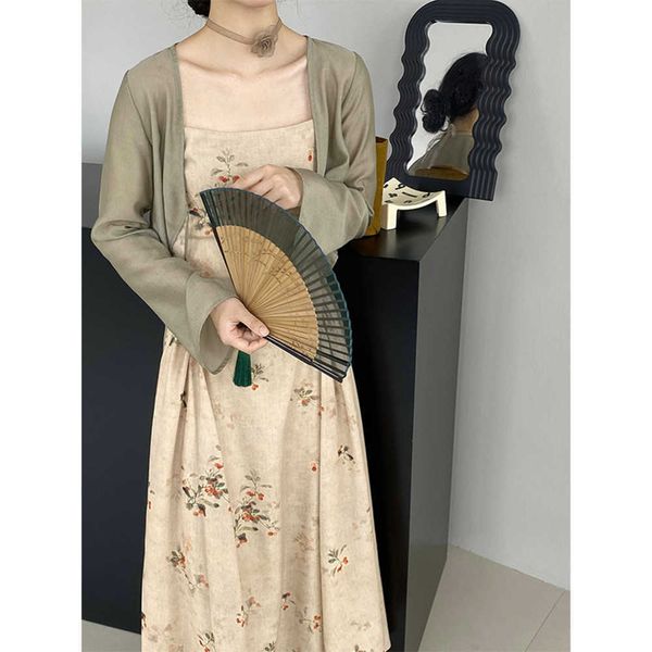 2023 jiangzuo apricot blossom smoke rain new chinese style spring/summer improved qipao sling dress set dresses for women, White;black
2023 jiangzuo apricot blossom smoke rain new chinese style spring/summer improved qipao sling dress set dresses for women, White;black