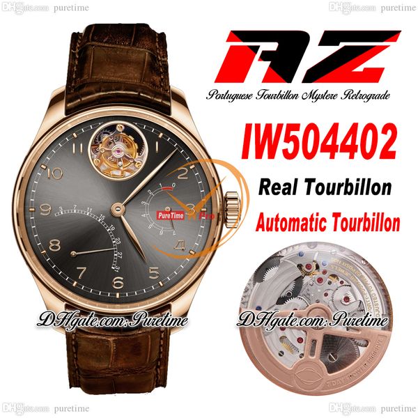 azf real tourbillon mystere automatic mens watch power reserve iw504402 rose gold gray dial number markers brown leather super edition reloj, Slivery;brown
azf real tourbillon mystere automatic mens watch power reserve iw504402 rose gold gray dial number markers brown leather super edition reloj, Slivery;brown