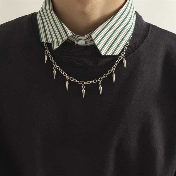 pendant necklaces punk stainless steel chains with cone pendants necklace for men women hip hop short choker collar 2023 fashion jewelry 230, Silver
pendant necklaces punk stainless steel chains with cone pendants necklace for men women hip hop short choker collar 2023 fashion jewelry 230, Silver