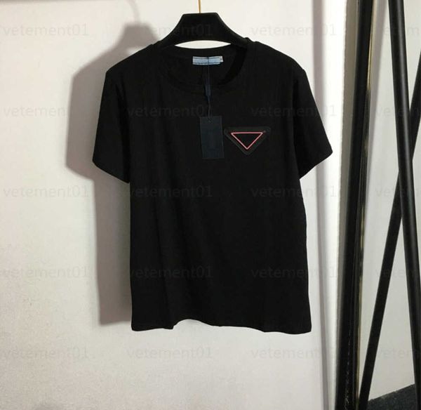 casual designer t shirt women 100% cotton letters triangle label rubber badge summer simple versatile short-sleeved round neck black tshirt, White
casual designer t shirt women 100% cotton letters triangle label rubber badge summer simple versatile short-sleeved round neck black tshirt, White