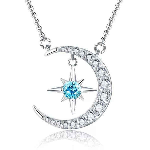 wholesale moissanite necklace 925 sterling silver rhodium plated designer women blue moissanite star half moon necklace
wholesale moissanite necklace 925 sterling silver rhodium plated designer women blue moissanite star half moon necklace