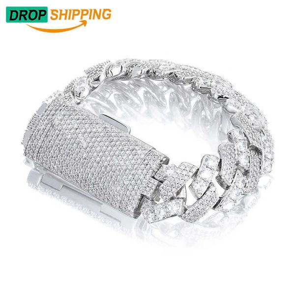 dropshipping original design 18mm pass diamond tester 2 tones silver moissanite iced out cuban link bracelet for men
dropshipping original design 18mm pass diamond tester 2 tones silver moissanite iced out cuban link bracelet for men