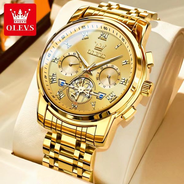 olevs quartzmultifunctional quartz watch glow men's watch 41mm, Slivery;brown
olevs quartzmultifunctional quartz watch glow men's watch 41mm, Slivery;brown