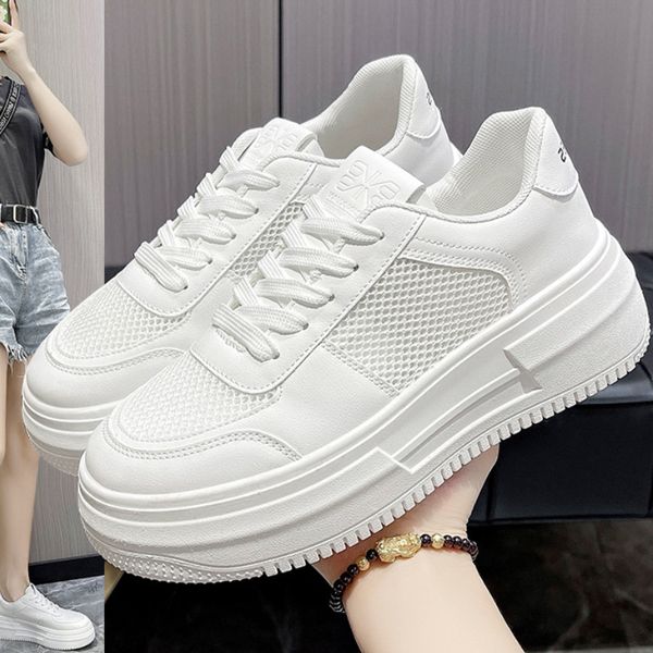 2023 summer white pink platform sneakers women green casual vulcanized shoes fashion comfortable mesh thick sole dad shoes lady, Black
2023 summer white pink platform sneakers women green casual vulcanized shoes fashion comfortable mesh thick sole dad shoes lady, Black
