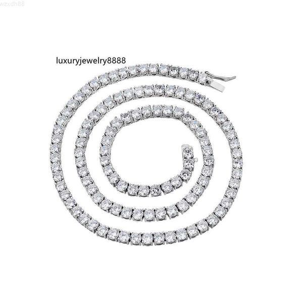 new fashion rapper jewelry 18inch double lock fully iced out bling vvs moissanite 4mm tennis chain necklace, Silver
new fashion rapper jewelry 18inch double lock fully iced out bling vvs moissanite 4mm tennis chain necklace, Silver