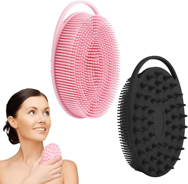 exfoliating silicone body scrubber, soft silicone loofah shower 2 in 1 body exfoliator massager shampoo brush for all skin men women kid
exfoliating silicone body scrubber, soft silicone loofah shower 2 in 1 body exfoliator massager shampoo brush for all skin men women kid