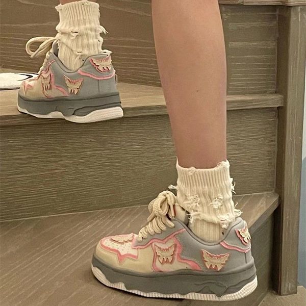 y2k fashion vintage womens sneakers platform butterfly pattern casual shoes breathable vulcanized lace-up female shoes, Black
y2k fashion vintage womens sneakers platform butterfly pattern casual shoes breathable vulcanized lace-up female shoes, Black