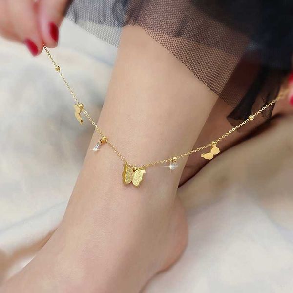 anklets 2023 new stainless steel crystal butterfly anklet women ins summer beach ankle chain pendant jewelry accessories wholesale 230607, Red;blue
anklets 2023 new stainless steel crystal butterfly anklet women ins summer beach ankle chain pendant jewelry accessories wholesale 230607, Red;blue