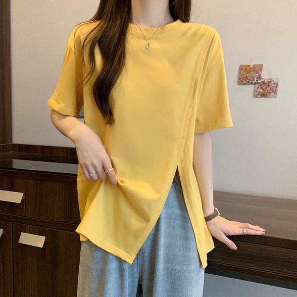 loose split short sleeve for women's 2023 summer new 2023 fashionable and unique mid length slim t-shirt small style blouses women204, White
loose split short sleeve for women's 2023 summer new 2023 fashionable and unique mid length slim t-shirt small style blouses women204, White