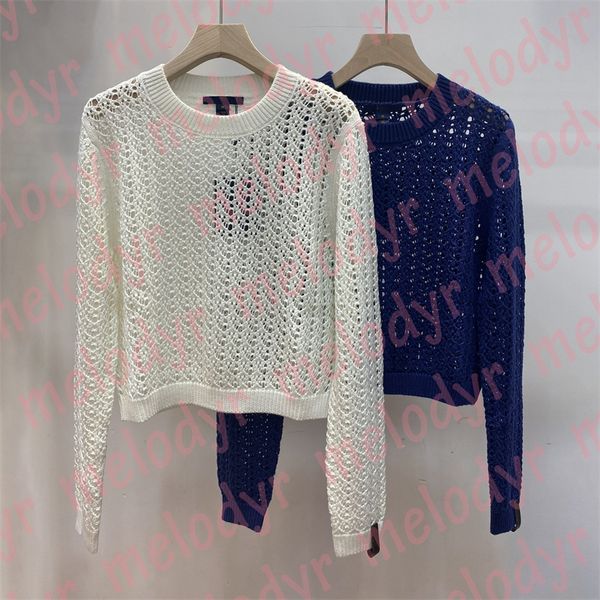 spring autumn hollow sweater long sleeve knitted pullovers women round neck knits top, White;black
spring autumn hollow sweater long sleeve knitted pullovers women round neck knits top, White;black