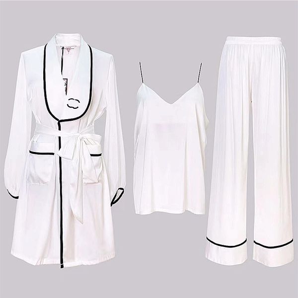 Pyjamas Home Clothing Silk Underwear Womens Robe Three Piece Nightgown Comfortable Sleepwear
Pyjamas Home Clothing Silk Underwear Womens Robe Three Piece Nightgown Comfortable Sleepwear