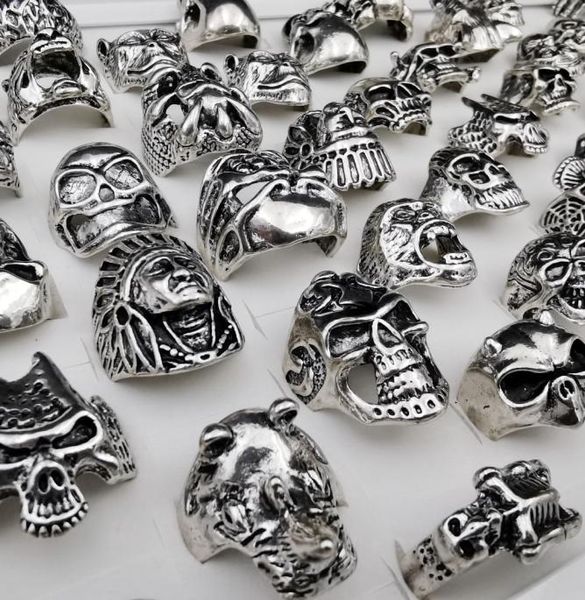 gothic skull ring vintage silver color punk biker metal jewelry rock skeleton rings size 16mm to 22mm mix style whole8118244
gothic skull ring vintage silver color punk biker metal jewelry rock skeleton rings size 16mm to 22mm mix style whole8118244