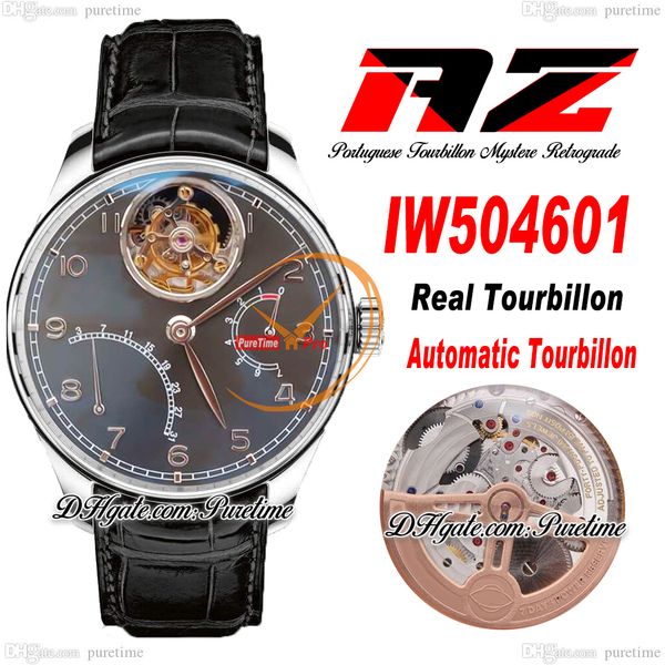 azf real tourbillon mystere automatic mens watch power reserve iw504601 steel case gray silver dial black leather strap super edition reloj, Slivery;brown
azf real tourbillon mystere automatic mens watch power reserve iw504601 steel case gray silver dial black leather strap super edition reloj, Slivery;brown