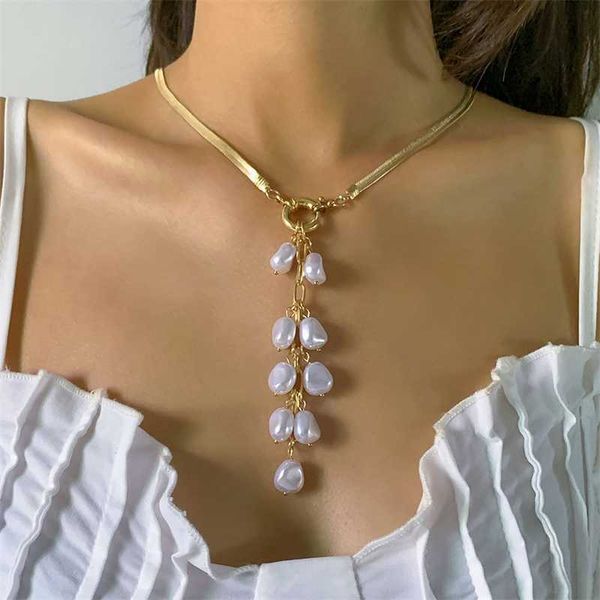 pendant necklaces simple chain with pearl tassels pendants necklace for women charms trendy choker 2023 fashion jewelry neck accessories 230, Silver
pendant necklaces simple chain with pearl tassels pendants necklace for women charms trendy choker 2023 fashion jewelry neck accessories 230, Silver